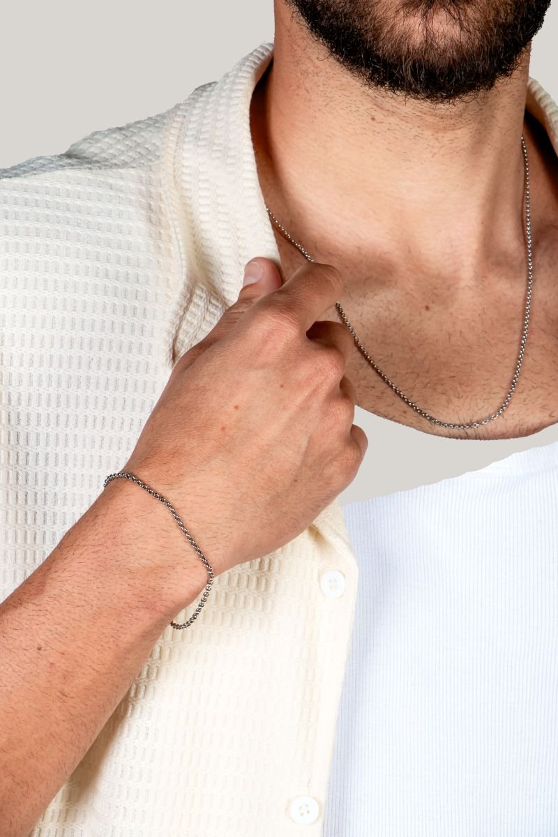 Colar Elo Portuguesa Inox 2mm 60cm