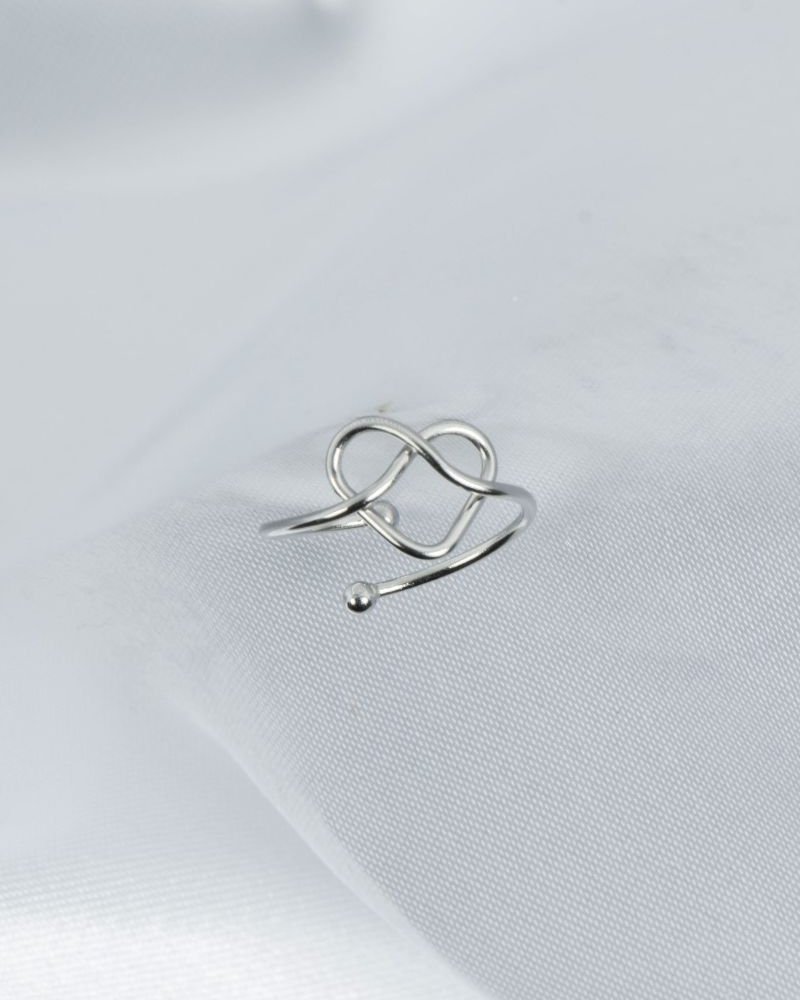 Anel Inox Regulável Coração