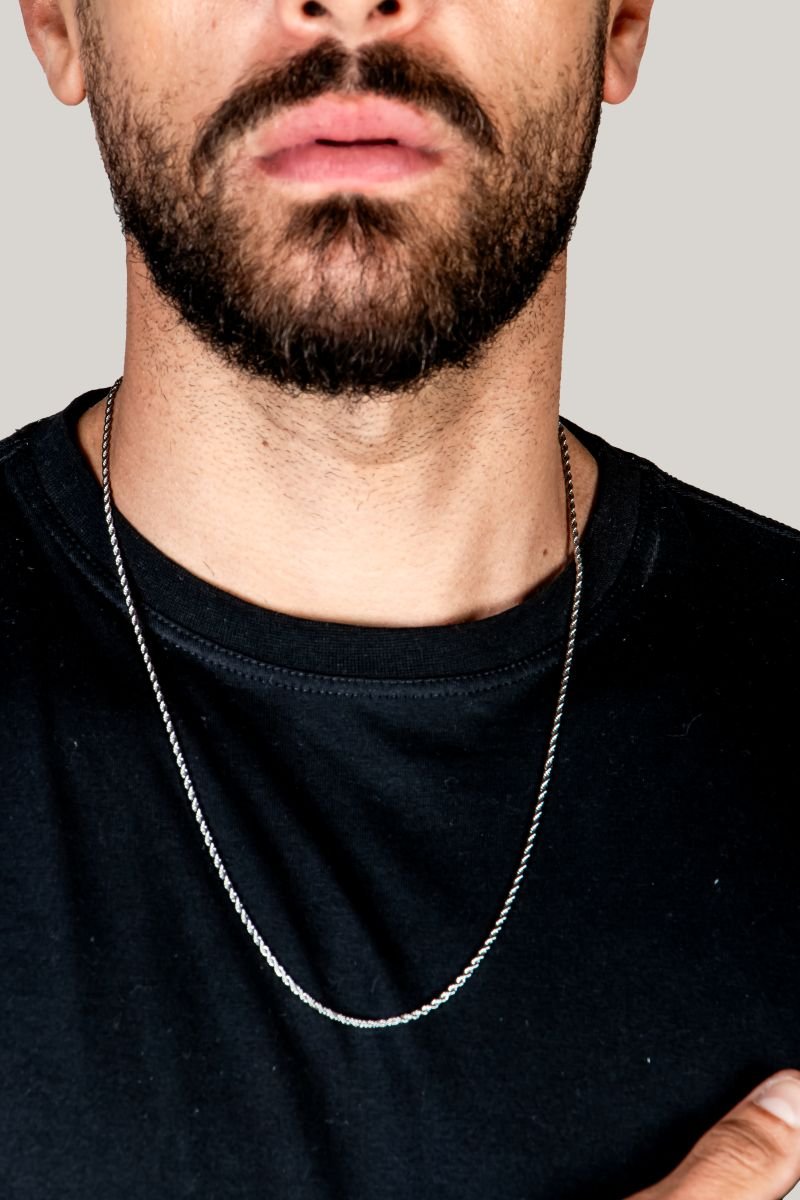 Colar Inox Masculino Cordão Baiano 60cm