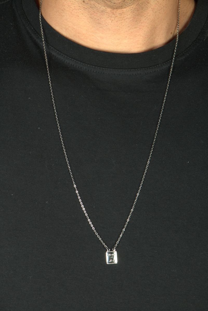 Escapulário Inox 'deus É Fiel'