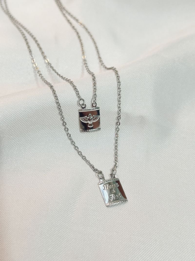 Escapulário Inox 'deus É Fiel'