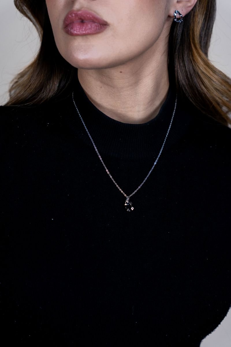 Colar Inox 'gota Vazada'