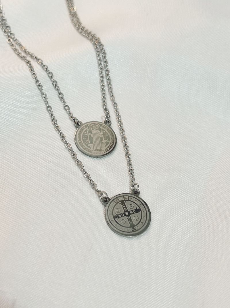 Escapulário Inox 'são Bento 16mm'