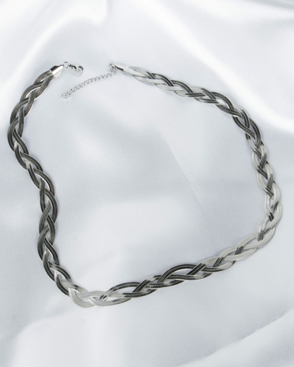 Colar Inox 'trançado'